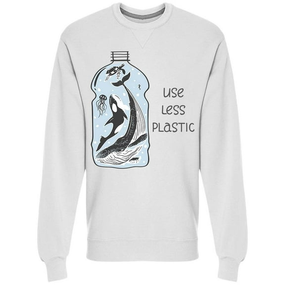 Aquatic Animals Use Less Plastic Sweatshirt Men -Image by Shutterstock, Male Medium