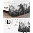 thumbnail image 3 of Black Forest Wrap Around Bed Skirts for Queen Bed 18" Drop,Bed Skirt with Adjustable Elastic Belt Dust Ruffle Bed Valance Black and White Natural Landscape Modern Abstract Art Bed Frame Cover, 3 of 7