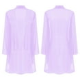 thumbnail image 3 of Oyolan Cardigans Kimono pour Femmes en Mousseline Transparente, Cache-Maillots Décontractés Amples à devant Ouvert, Boléro, Vêtement d'Extérieur Lavande 3TG, 3 of 5