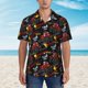 thumbnail image 2 of Fotbe Monster Truck Camisa Hawaiana para Hombre Unisex – Camisa Casual de Verano con Botones de Manga Corta de Algodón y Lino,3X-Large, 2 of 7