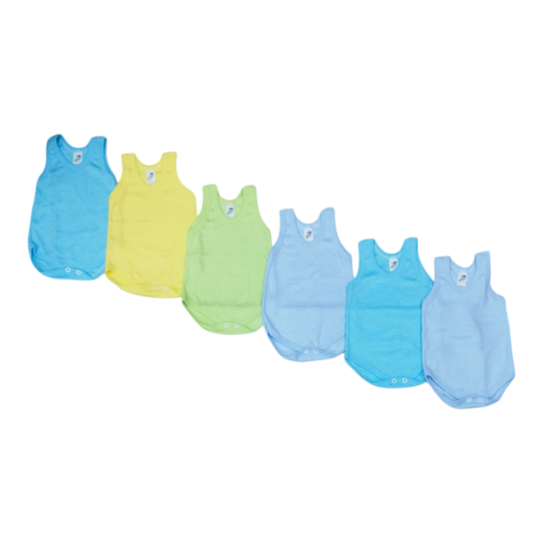 Paquete con 6 Pañaleros Camiseta Extra Suaves para Bebé combinación de colores pastel, Baby Planet México, Talla 0 a 3 Meses, 100% Algodón.