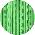thumbnail image 1 of Ahgly Company Indoor Round Abstract Emerald Green Modern Area Rugs, 3' Round, 1 of 4