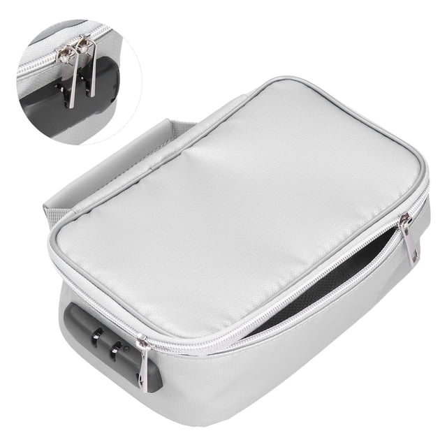 Bolsa De Documentos Ignífuga Con Cerradura Pequeña Caja De Seguridad Para Documentos Ignífuga Organizadores De Archivos Portátiles Viaje De Oficina En Casa