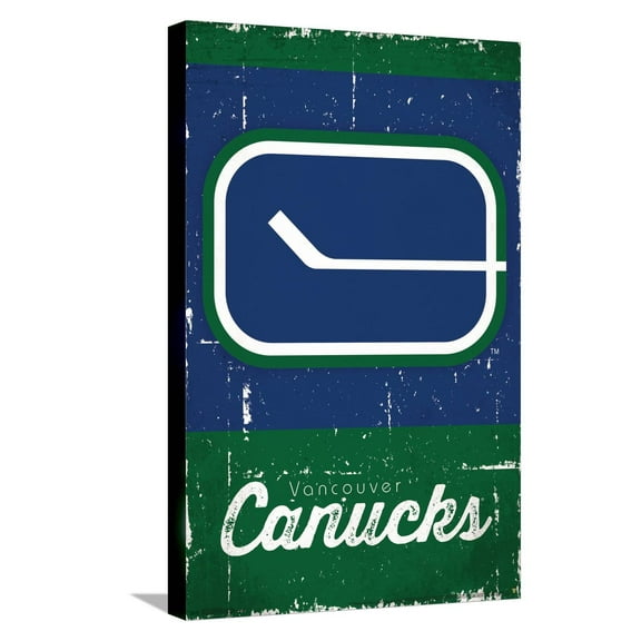 NHL Vancouver Canucks - Retro Logo 13 Canvas Wall Poster, 14.725" x 22.375"