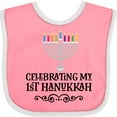 thumbnail image 3 of Inktastic Hanukkah Babys 1st Menorah Boys or Girls Baby Bib, 3 of 4