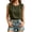 #0150-Army Green, variant on Tank Tops for Women Round Neck Ruffle Trim Side Drawstring Hem Plain Crinkle Fabric Sleeveless Tops for Women Cropped Fit Everyday Casual Stretchy Camisole Tops for Women