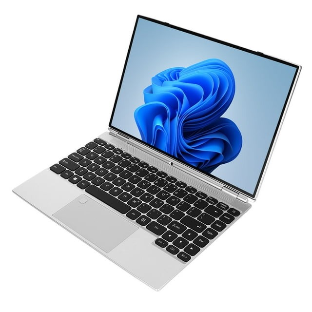 2 en 1 Ordinateur Portable, Écran Tactile HD 14 Pouces 1920x1200 Micro Bord, pour N5105 Quad Core DDR4 16 Go M2 2280 SSD RGB Rétroéclairé Convertible pour Win 11, Lecteur d'Empreintes Digitales WiFi BT4.2