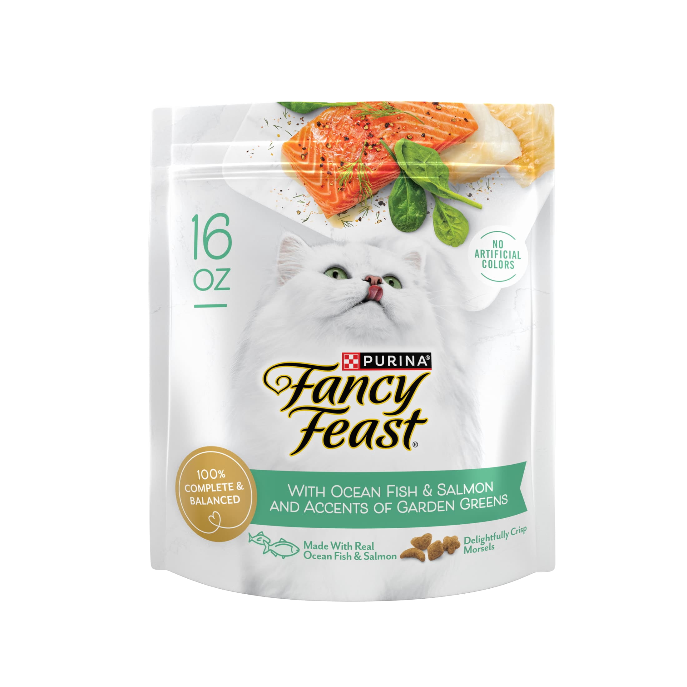 (3 pack) Purina Fancy Feast Dry Cat Food With Ocean Fish and Salmon, 16 oz.