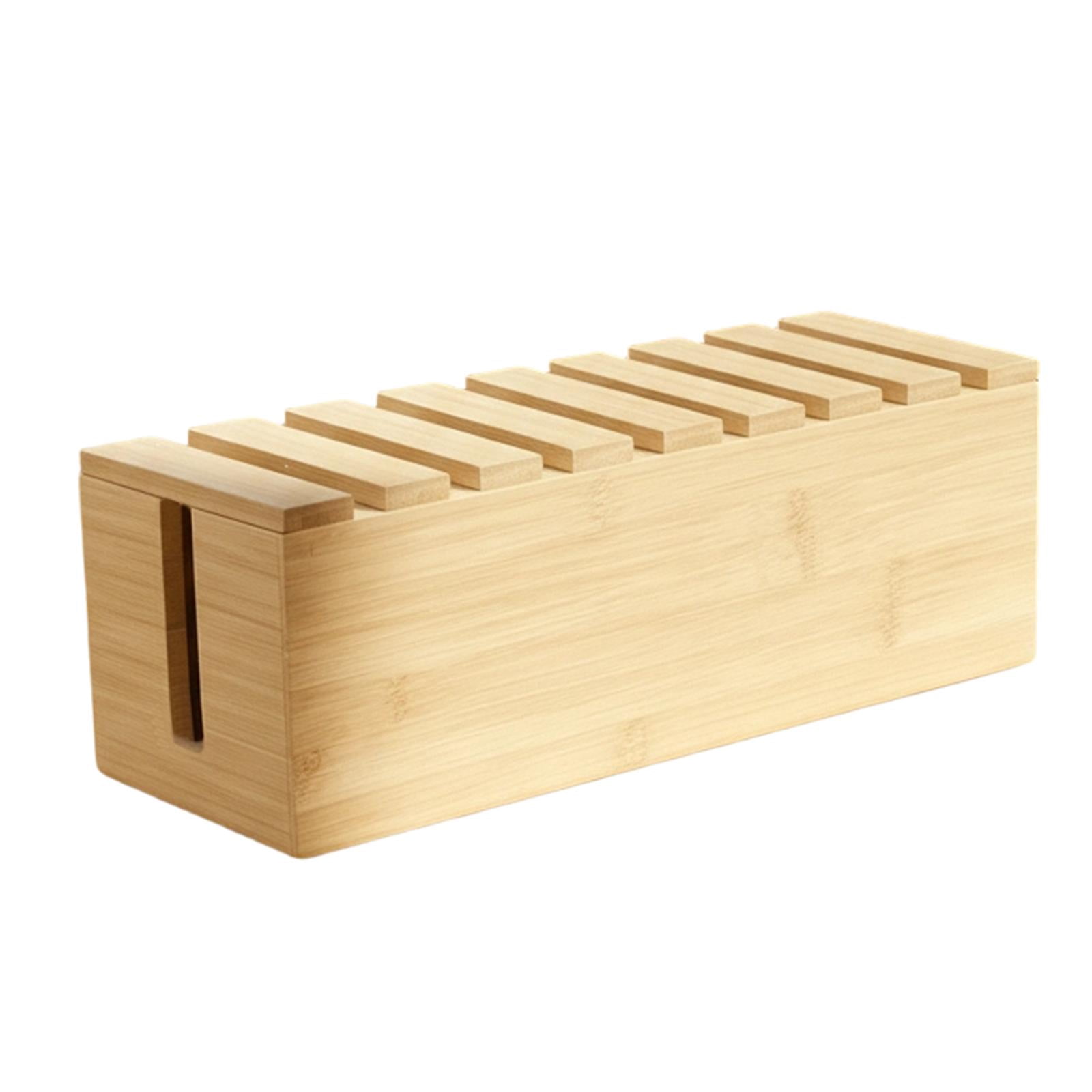 LeeQinersw Wood Cable Management Box Cord Organizer Accessories Modern,Dustproof with Lid Cable Organizer Box Cables Hider for Home Desk