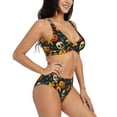 thumbnail image 2 of Rocae Halloween Skull for Bikini Set for Women Two Piece Sexy High Swimsuits Split Crossover Bikini Large, 2 of 9