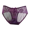 thumbnail image 1 of Braguitas triangulares de algodón con encaje transparente y sin costuras, de cintura baja, para mujer, muy sexys, con malla ultrafina, tallas M/L, 1 of 3