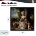 thumbnail image 4 of Stupell Industries Glam Rococo Lady with Dog Black Floating Frame Canvas Art, 18 x 18, by The Wands Want, 4 of 8