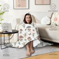 thumbnail image 4 of Wearable Blanket,Mushroom Fairy Princess Pattern Hooded Wearable Flannel Blanket for Adults & Teens,Winter Poncho Shawl Wrap Cape Cozy Anti-Pill,50"x60", 4 of 5