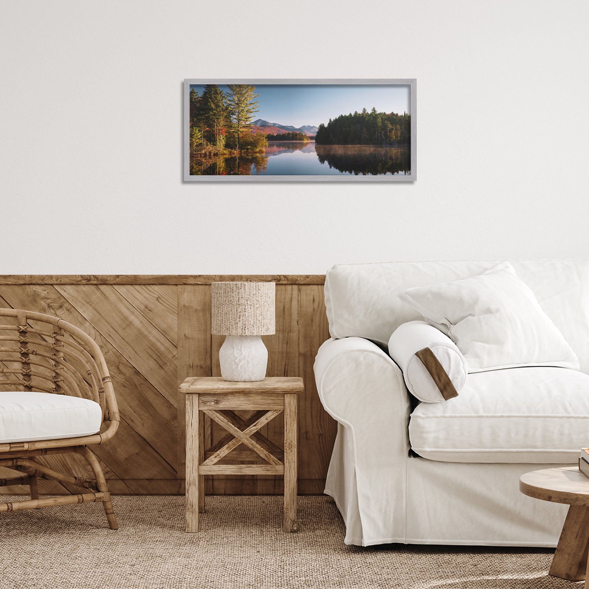 Stupell Industries Autumn Morning Reflection Gray Framed Giclee Art, design by Jonathan Zaharek