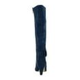 thumbnail image 2 of BELLA VITA Womens Blue Buckle Accent Padded Troy Ii Almond Toe Zip-Up Heeled Boots 10 WW, 2 of 4