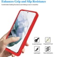 thumbnail image 3 of Compatible with Samsung Galaxy S23 Ultra Clear Case with Screen Protector Full Body Protection Case-Red, 3 of 6