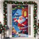 thumbnail image 4 of Decoración navideña para puerta de 6,66 x 2,99 pies, con Papá Noel como regalo, ideal para fiestas navideñas., 4 of 5