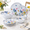 Flowers birds, variant on 12-piece Dinnerware - Sunflower Bird Plates And Set