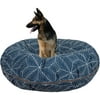 Bessie and Barnie Water Resistant Royal Leaf Indoor / Outdoor Durable Bagel Pet / Dog Bed with Removable Cover