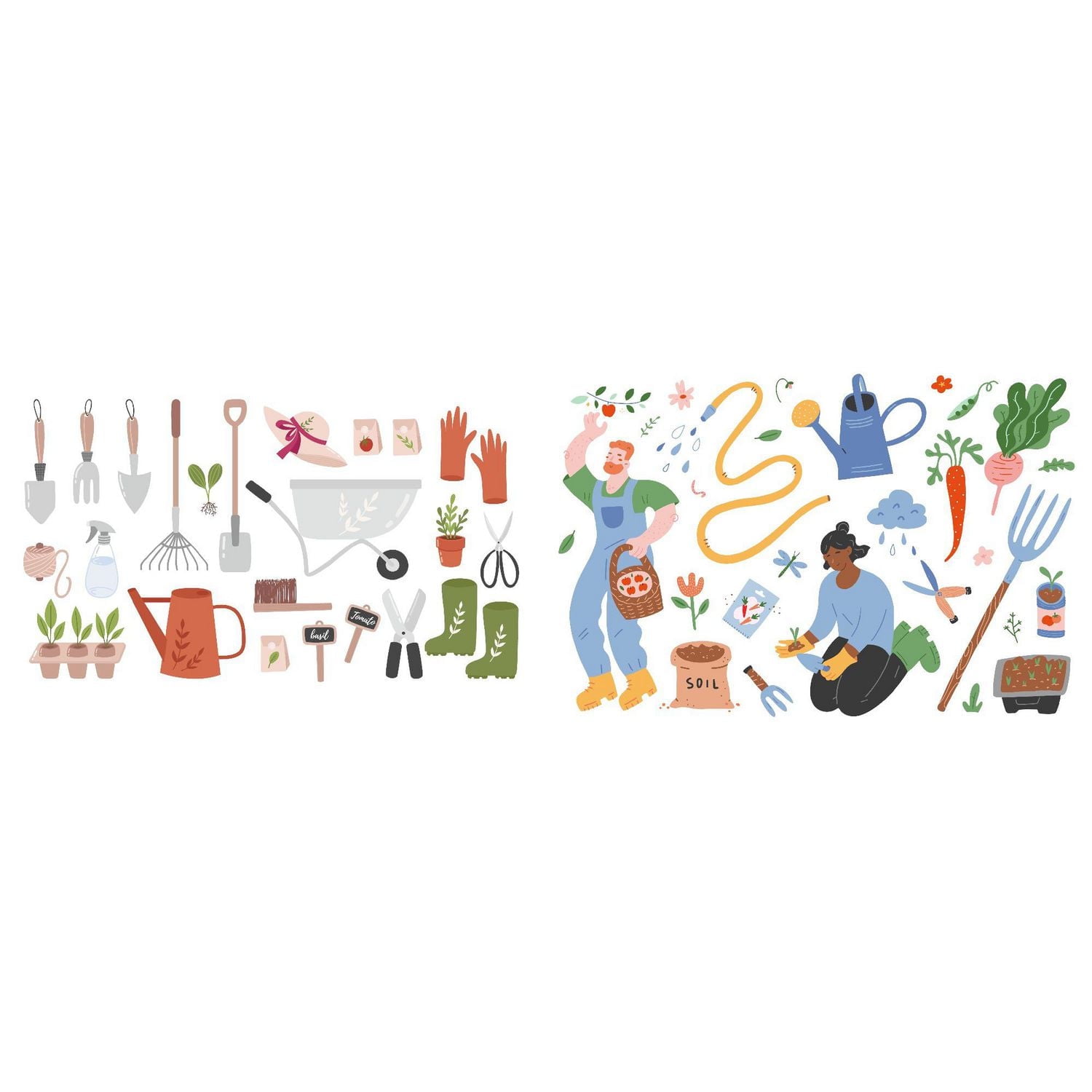 Outils De Jardinage En Tissu À Vaisselle Suédois Ensemble De 2