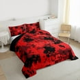 thumbnail image 3 of Feelyou Red Camo Abstract Twin Comforter Sets, Pixel Grid Miners Teens Bedding Set, 2pcs, 3 of 8