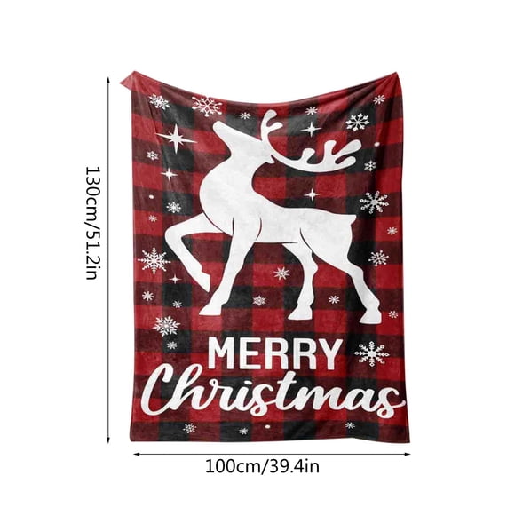 Christmas Flannel Blanket Christmas Printed Bedroom Sofa Nap Blanket