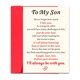 thumbnail image 1 of Tarjeta STVK «Cherish These to My Son» para Pascua, cumpleaños y San Valentín, 1 of 8
