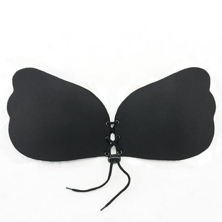 Women Silicone Adhesive Adjustable Invisible Front Closure Push Up Chest Paste Bra with