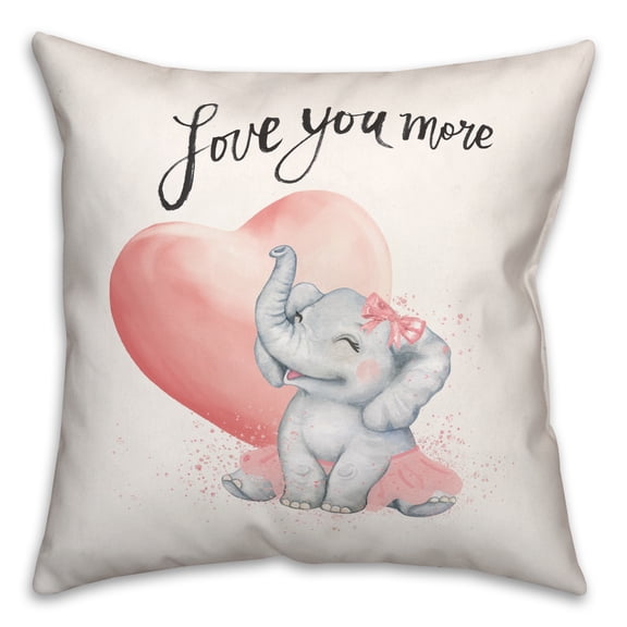 Creative Products Love You More 18 x 18 Spun Poly Pillow