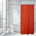thumbnail image 2 of Orange Extra Long Shower Curtain Polyester 12 Rings 79"L x 71"W, 2 of 5