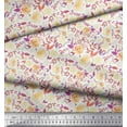 thumbnail image 3 of Soimoi Cotton Duck Fabric Leaves & Grandiflora Roses Floral Decor Fabric Printed Yard 42 Inch Wide, 3 of 3
