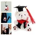 thumbnail image 2 of KAKOWELY Llavero de oso de peluche para graduación, adorno colgante, regalo de graduación, llavero de recuerdo, oso de peluche, 2 of 4