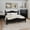 Black, variant on Queen Size Wood Platform Bed Frame,Retro Style Platform Bed with Wooden Slat Support,Black