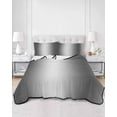 thumbnail image 2 of Twin XL Quilt Bedding Set, Grey White Ombre Reversible Summer Quilt 3 Pieces, Contemporary Art Abstract Aesthetics Lightweight Bedspreads Coverlets with 2 Pillow Shams for All Seasons, 2 of 5