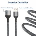 USB Extension Cable with On/Off Switch 10FT,Type A Male to Female Power