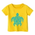 thumbnail image 3 of WEIYLL Girl's T Shirts Casual Animals Turtle Print Round Neck Loose Short Sleeve Child Tee Tops for 6-7 Years, 3 of 3