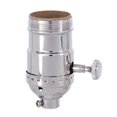 thumbnail image 2 of B&P Lamp® Brass Turn Knob Early Electric Style Lamp Socket, Nickel Plated Finish, On/Off Function, Uno Thread Shell, 2 of 2