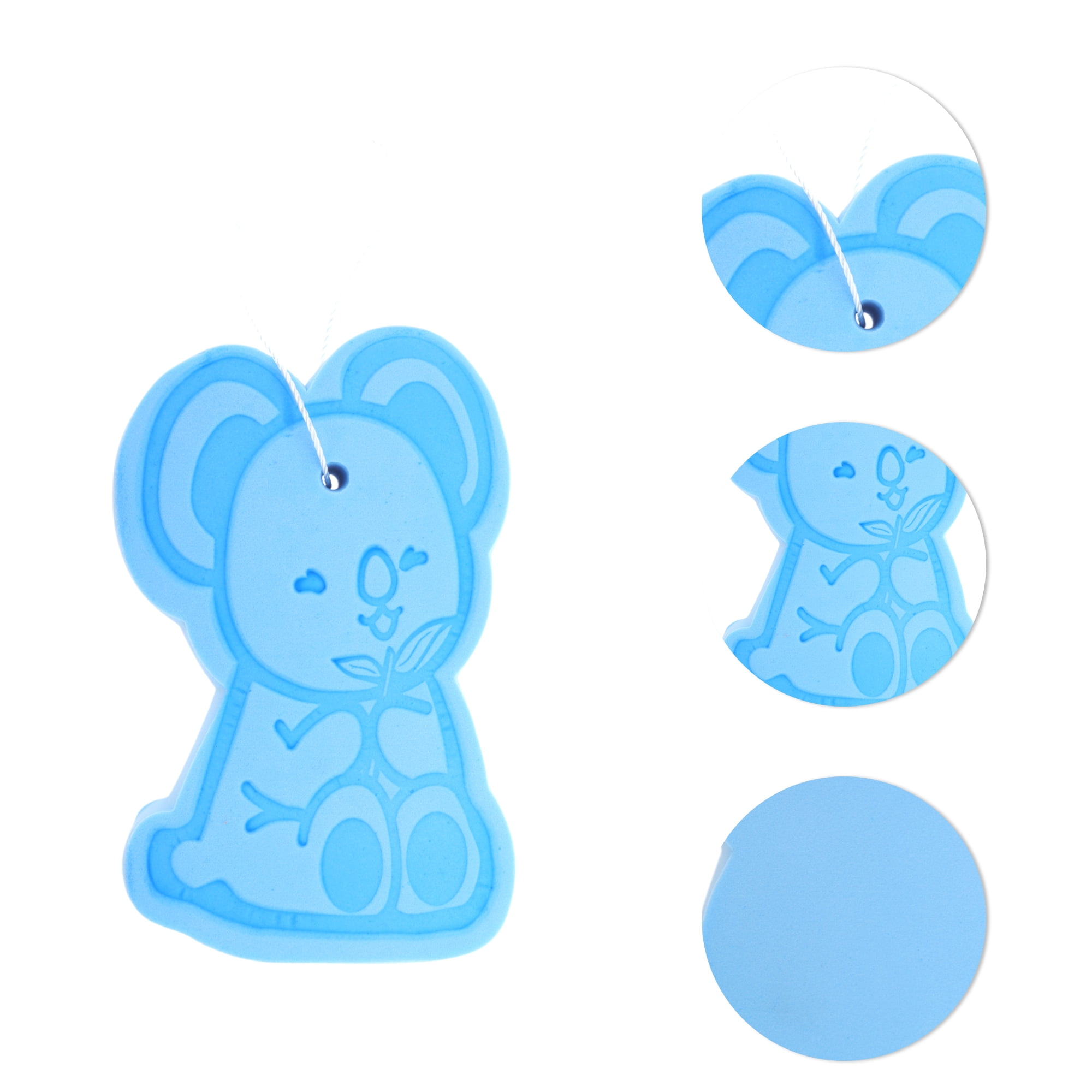 Unique Bargains Cartoon Bath Shower Brush 4.53"x2.76"x1.1" 1 Pc Sky Blue