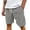 AB157 Grey, variant on Corduroy Shorts For Men Solid Color Elastic Waist Straight Leg Shorty Comfortable Retro Man Casual Shorts Black Size L