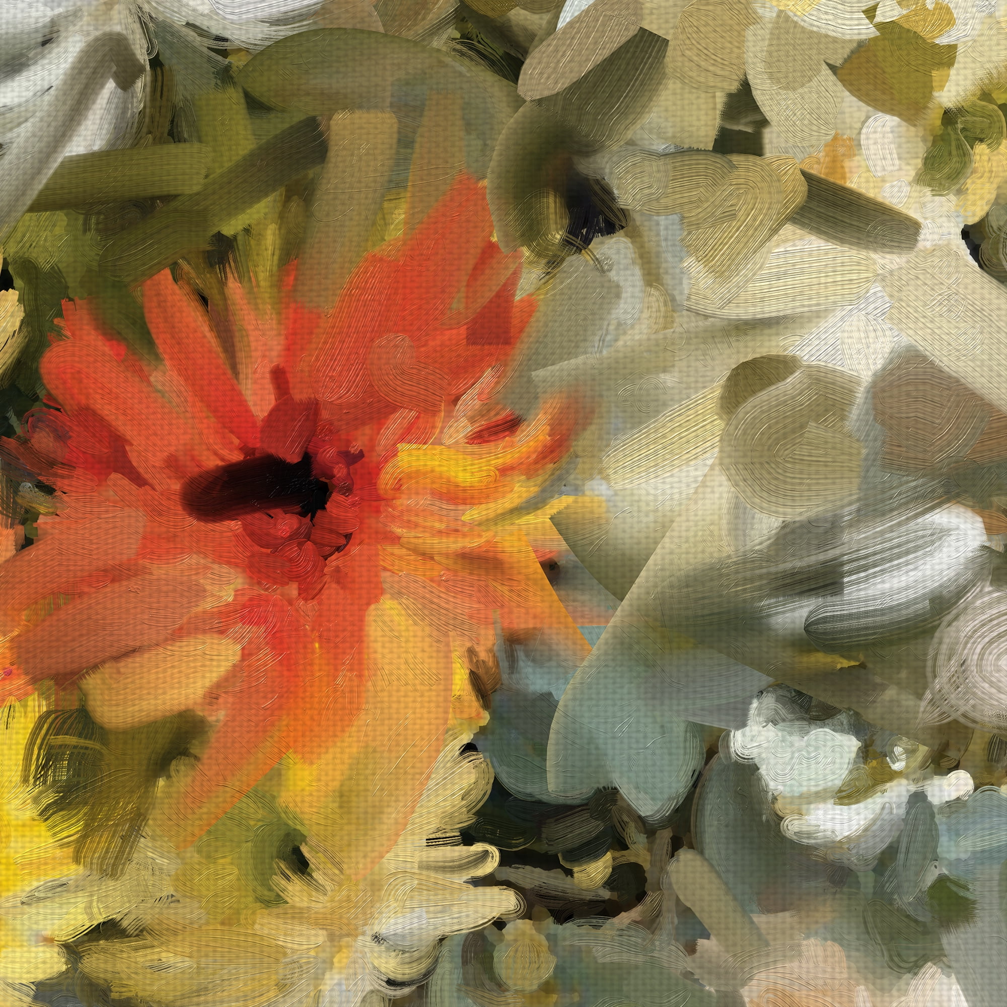 Masterpiece Art Gallery Mason Jar Flowers By Studio Arts Canvas Art Print 30" x 30"