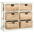 thumbnail image 2 of SAFAVIEH Keenan Nautical 6 Wicker Basket Storage Chest, Distressed White, 2 of 4