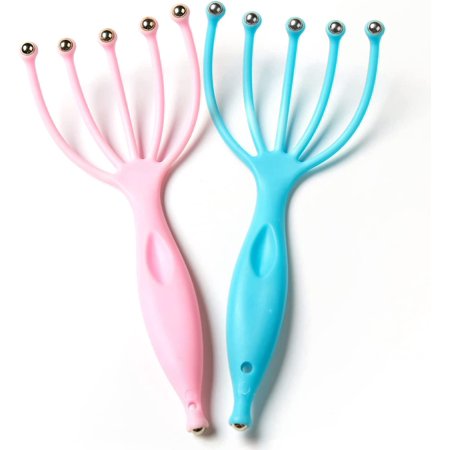 Scalp Massager Hand Held Portable Head Massager for Female SPA Relaxation & Stress Reduction for Home, Office and Travel Use Wet and Dry (2Pack)