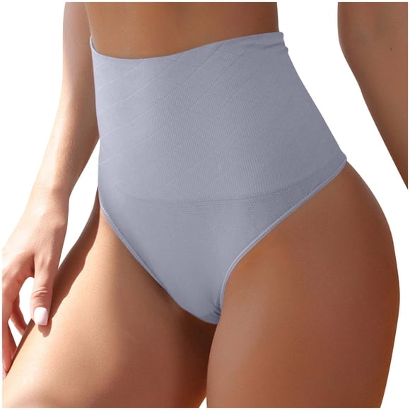 Virmaxy Womens Sharping Underwear Panties Shapewear Pants With Tight Belly Seamless Body Lifting Buttocks Exposed High Waisted Pants Alluring T-Shaped Inside Pants Underwear Briefs Purple L