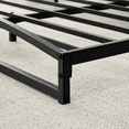 thumbnail image 4 of Low Bed Frame, Heavy Duty Metal Platform Bed Frame with Arch Design, Steel Slats Support, Easy Assembly, No Box Spring Needed, 4 of 7