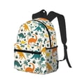 thumbnail image 2 of Lsque Dinosaurs and Tropical Leaves Classic Casual Backpack - Large Capacity Water-Resistant Backpack for School, Work, Travel, and Outdoor Activities, 2 of 8