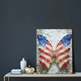 thumbnail image 5 of Sikiie Patriotic Butterfly Floral Print Canvas Decorative Hanging Painting, Anti-shrinkage Hanging Frame, Suitable for Home, Office Wall Decorations, 5 of 6