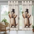 thumbnail image 6 of Spring Is Coming Outdoor Curtains for Patio Waterproof, Groundhog Festival Groundhog Carrot Grommet Curtains for Porch Outside Privacy Drape for Gazebo Garden Pergola, 2 Panels, 54x108in, 6 of 9