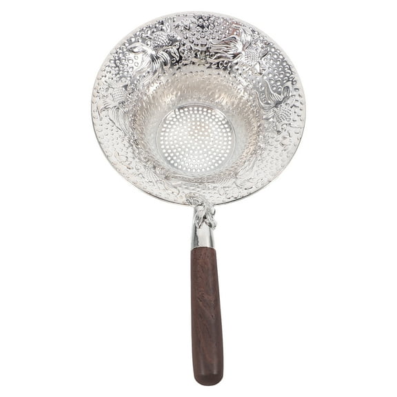 Fine Mesh Tea Strainer with Handle for Loose Leaf Tea Silver Compatible with Tea Pots and Cups 3.5 inches