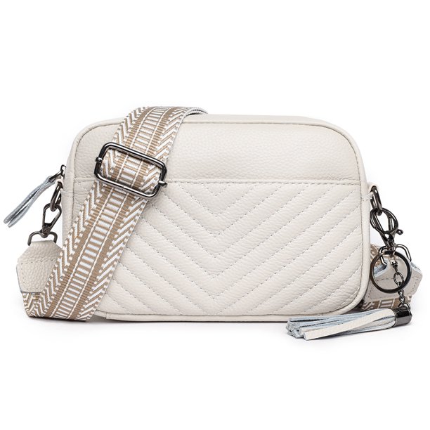 Bolso de hombro acolchado para mujer bolso de mano sólido de cuero genuino bolso diario de moda