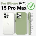 thumbnail image 6 of Designed for iPhone 15 Pro Max Phone Case, Liquid Silicone Ultra Slim Shockproof Protection iPhone 15 ProMax Case with Soft Anti-Scratch Microfiber Lining, 6.7 inch, Tea Green, 6 of 14